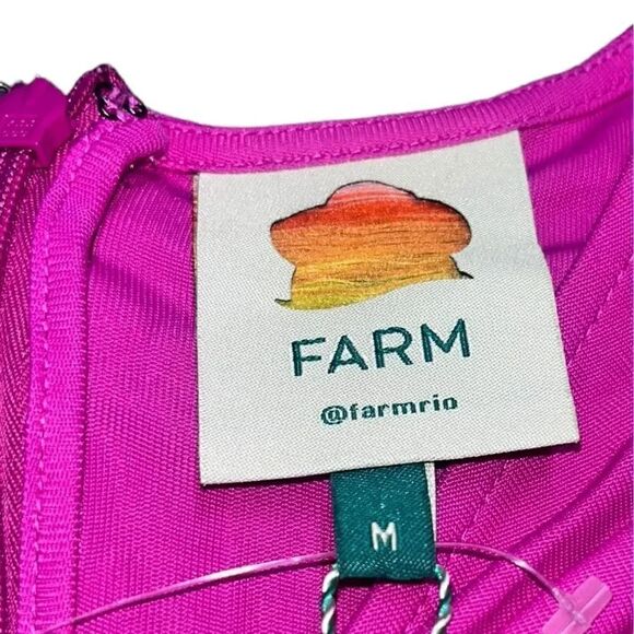 NWT women’s FARM RIO X ANTHROPOLOGIE pink long sleeve body suit size medium - Picture 8 of 13